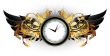 clock frame with floral elements