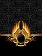  ornate frame with golden label
