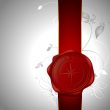 wax seal with floral elements background