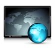  LCD panel with world background