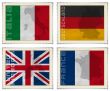 Europe stamps flags