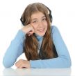 Girl listening music