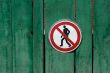 Passage prohibited. Sign