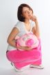 The girl with a soft toy
