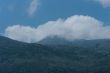 Clouds and mountains.