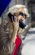 blonde with phone handset