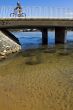 Cycling over bridge