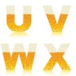  alphabet beer UVWX