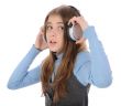 Girl listening music