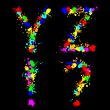 alphabet color drop YZ