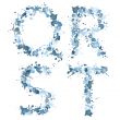 alphabet water drop white