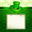 white tag with green hat