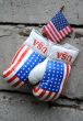 Used Boxing Gloves and US Flag