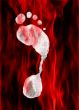 fiery foot print