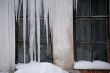 Windows of Uncared House in the Winter