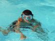 boy in a swimming pool