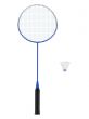 Badminton racquet with shuttlecock