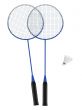Two badminton racquets with shuttlecock