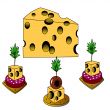 The Cheese and sandwiches with sausage
