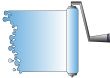 Dab of the paint by platen for nadpisi. 