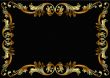  background frame with vegetable gold pattern