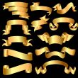 set gold meanderring tapes on blac