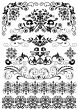 set symmetrical black pattern is insulated