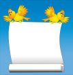 two amusing birds keeps paper