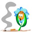  flower from beside lying cigarette