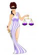 woman goddess of the justice with weight 