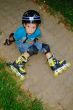 the boy fell roller skates