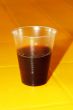 Plastic cup with juice