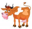 illustration merry cow 