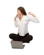 businesswoman with laptop