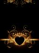  ornate frame with golden heart 