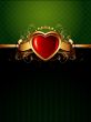  ornate frame with golden heart