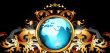 world with ornate frame 