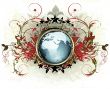 world with ornate frame