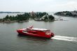 tourist vessel against islands