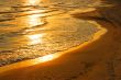 Water flare of the setting sun