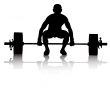 weight lifter on a white background