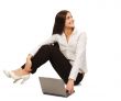 businesswoman with laptop