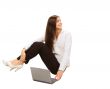 businesswoman with laptop