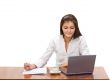 Young attractive student with laptop