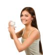 girl with cap of coffee