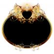ornate frame with golden heart