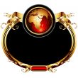 world with ornate frame