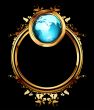 world with ornate frame