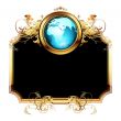 world with ornate frame