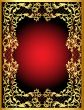 vegetable winding gold  pattern frame